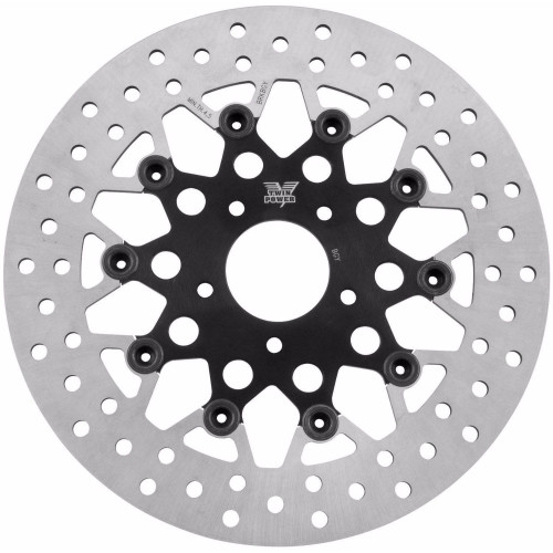 PartzBiz HD: 4402130-Twin Power 1441TB Black 11.5" Floating Mesh Rotor 84-17 Harley Softail FLST FXST 666832