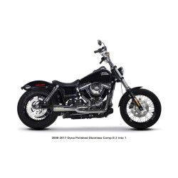 PartzBiz HD TBR005-3750199-P - Two Brothers 005-3750199-P Polished Comp-S 2-1 Full System 06-17 Harley Dyna 597702 fatbob fatboy breakout fat tire wide exhaust harley davidson glide lowrider