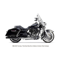 PartzBiz HD TBR005-3870499D-B - Two Brothers 005-3870499D-B Black Dual Slip On Mufflers 95-16 Harley FLH FLT 597724 exhaust touring electra glide