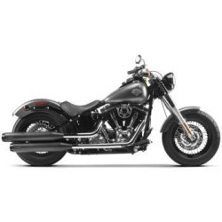 PartzBiz HD TBR005-4140499D-B - Two Brothers 005-4140499D Black Gen II 2-Into-1 Full System 15-17 Softail 597719 fatbob fatboy breakout fat tire wide exhaust harley davidson