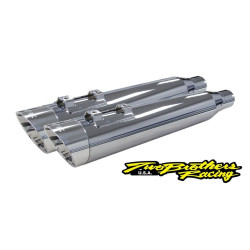 PartzBiz HD TBR005-4380499D-PS - Two Brothers 005-4380499D-PS Chrome Dual Slip On Slash Cut 95-16 Harley FLH FLT 597016 exhaust touring electra glide PartzBiz HD TBR005-4380499D-PS - Two Brothers 005-4380499D-PS Chrome Dual Slip On Slash Cut 95-16 Harley FLH FLT 597016 exhaust touring electra glide