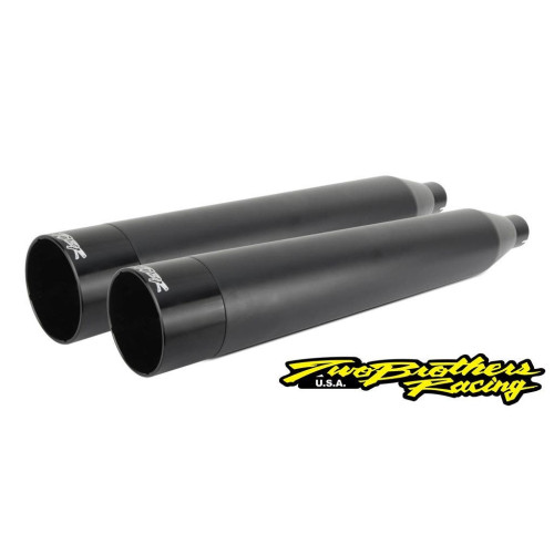 PartzBiz HD: 4402005-Two Brothers 005-4560499D-B Black Comp-S Shorty 2-1 Dual Slip On 17-19 Harley M8 597731 2 into 1 performance headers exhaust ceramic polished stainless steel 