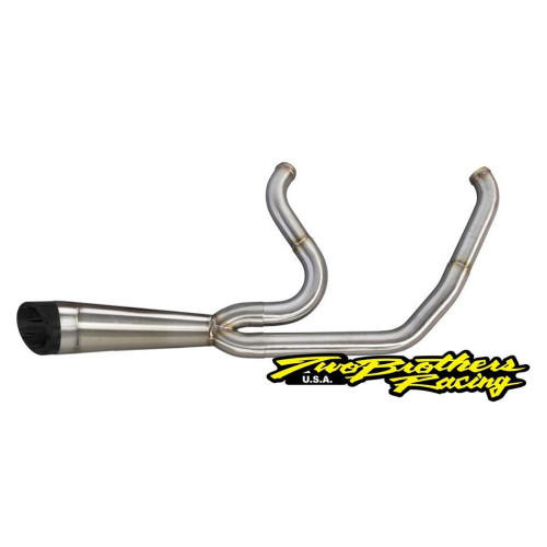 PartzBiz HD: 4401960-Two Brothers 005-4950199 Stainless Comp-S Shorty 2-1 Full System 07-16 Harley FL 597753 slash cut electra glide road king street road