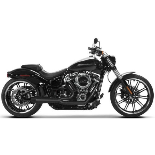 PartzBiz HD: 4401974-Two Brothers 005-4990199-B Black 2-Into-1 Gen-II Exhaust 18-19 Harley Softail FXBR; DR; & FLFB  Milwaukee-8 597699