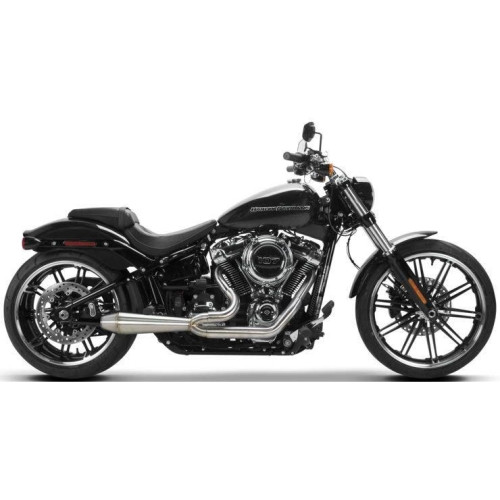 PartzBiz HD: 4401975-Two Brothers 005-4990199 Stainless 2-Into-1 Gen-II Exhaust 18-19 Harley Softail FXBR; DR; & FLFB  Milwaukee-8 597698