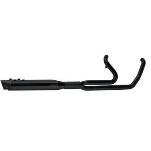 PartzBiz HD: 4401917-Two Brothers Racing 2-into-1 Comp-S Ghost Pipe Black Slash Cut Harley M8 FLH/T 597781 930-02152 005-46402-BS 2 into 1 performance headers exhaust ceramic polished stainless steel milwaukee eight electra road street glide cvo upgrade best for davidson