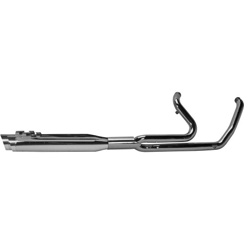 PartzBiz HD: 4401922-Two Brothers Racing 2-into-1 Comp-S Ghost Pipe Chrome Polish Slash Harley M8 FLHT 597784 930-02154 005-46402-PS 2 into 1 performance headers exhaust ceramic polished stainless steel milwaukee eight electra road street glide cvo upgrade best for davidson