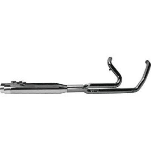 PartzBiz HD: 4401923-Two Brothers Racing 2-into-1 Comp-S Ghost Pipe Chrome Polish Harley M8 FLHT 597783 930-02153 005-46402-P 2 into 1 performance headers exhaust ceramic polished stainless steel milwaukee eight electra road street glide cvo upgrade best for davidson
