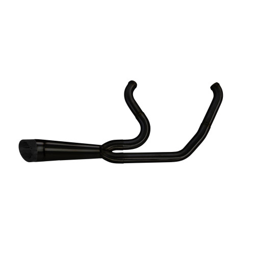 PartzBiz HD: 4401932-Two Brothers Racing Comp-S Shorty 2-N-1 Slash Cut Black Harley M8 Touring 17-20