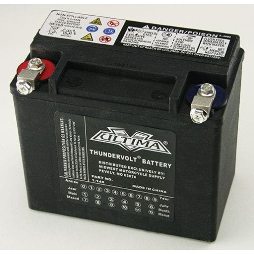 PartzBiz HD: 4401907-Ultima 1-145 Thundervolt 12V AGM Battery Upgrade 73-96 Harley XL & FXR 65991-82B