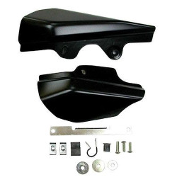 PartzBiz HD MW13-110 - Ultima 13-110 Black Mid Frame Heat Shields Air Deflectors Harley FLH  FLT BEST FOR ELECTRA SOFTAIL ROAD STREET GLIDE DYNA SPORTSTER