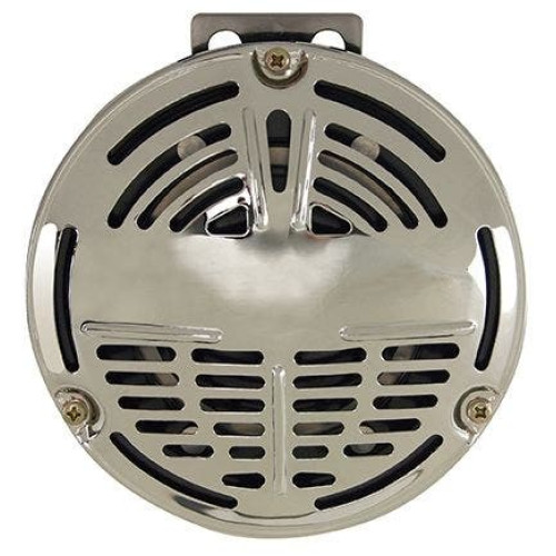 PartzBiz HD: 4401866-Ultima 16-18 Chrome Plated 12V Universal Horn w/ Cover Early Harley Style and Custom Models replacement oe honk best for safety electrical