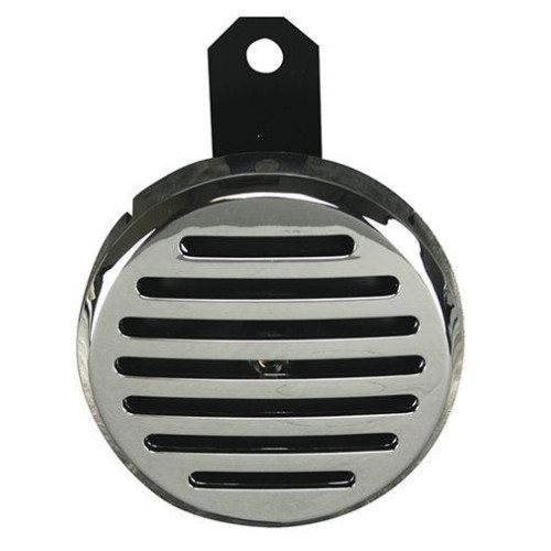 PartzBiz HD: 4401868-Ultima 16-32 แตรสากล 12V ชุบโครเมี่ยมพร้อมฝาครอบฮาร์เลย์และรุ่นที่กำหนดเองทดแทน oe honk ที่ดีที่สุดเพื่อความปลอดภัยทางไฟฟ้า