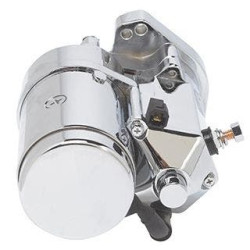 PartzBiz HD MW70-229 - Ultima 2.4kw Side Post Chrome Thunderfire Heavy Duty Starter for 89-06 Big Twin