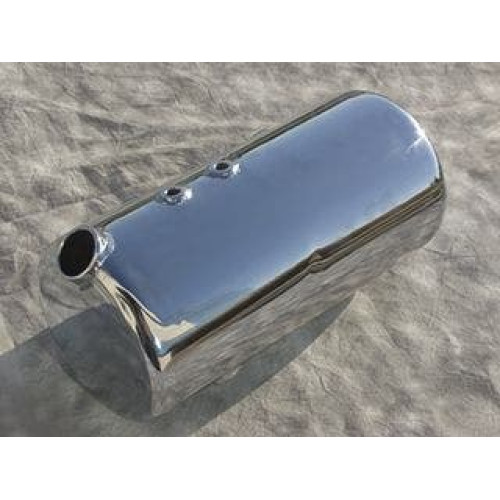 PartzBiz HD: 4401850-Ultima 26-208 Chrome Oil Tank Round 4 Quart Flat Side Fill Universal Custom Use Softail or Rigid evo chopper custom harley davidson best for PartzBiz HD: 4401850-Ultima 26-208 Chrome Oil Tank Round 4 Quart Flat Side Fill Universal Custom Use Softail or Rigid evo chopper custom harley davidson best for
