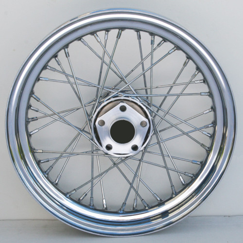 PartzBiz HD: 4401817-Ultima 36-314 Chrome 40 Spoke 16 X 3” ล้อหน้า Harley FL 73-83 chopper classic old school wire custom bagger replacement ดีที่สุดสำหรับรถจักรยานยนต์สมรรถนะสูง