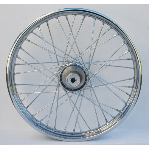 PartzBiz HD: 4401818-Ultima 36-327 Chrome 40 Spoke 21 x 1.85 ” ล้อหน้า Harley FL 73-83 chopper classic old school wire custom bagger replacement ดีที่สุดสำหรับมอเตอร์ไซค์สมรรถนะสูง