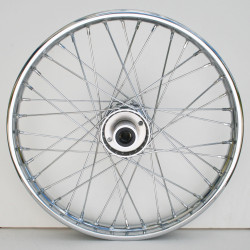 PartzBiz HD MW36-344 - Ultima 36-344 Chrome 40 Spoke 16 X 3” ล้อหน้า Harley FL 84-99 chopper classic old school wire custom bagger replacement ดีที่สุดสำหรับมอเตอร์ไซค์สมรรถนะสูง