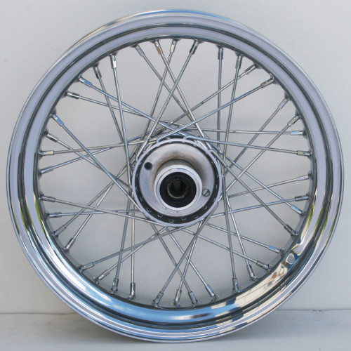 PartzBiz HD: 4401822-Ultima 36-350 Chrome 40 Spoke 16 X 3” ล้อหน้า Harley FLST 84-99 chopper classic old school wire custom bagger replacement ดีที่สุดสำหรับมอเตอร์ไซค์สมรรถนะสูง