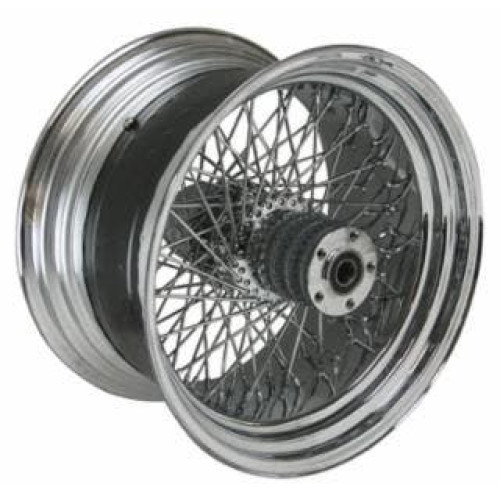 PartzBiz HD: 4401830-Ultima 36-416 Chrome 80 Spoke ล้อหลัง w/ Billet Hub 18” x 10.50” 1 ” เพลา Harley Davidson Chopper Bike รถจักรยานยนต์ อัพเกรดแบบกำหนดเอง เปลี่ยนลวดดุมล้อ Old School Classic