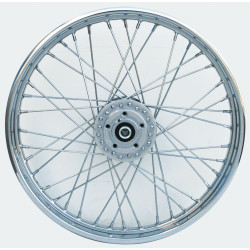 PartzBiz HD MW36-487 - Ultima 36-487 Chrome 40 Spoke 21 x 2.15 ” ล้อหน้า ดิสก์คู่ Harley FX XL 78-83 SOFTAIL DYNA chopper classic old school wire custom bagger replacement best for Performance Motorcycle