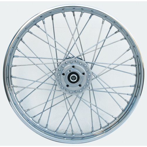 PartzBiz HD: 4401797-Ultima 36-602 Chrome 40 Spoke 16 x 3.5 ล้อหน้า ดิสก์เดี่ยว Harley FLST 86-99 SOFTAIL DYNA chopper classic old school wire custom bagger replacement best for Performance Motorcycle