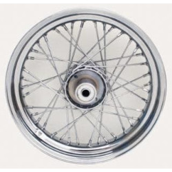 PartzBiz HD MW36-605 - Ultima 36-605 Chrome 40 Spoke 16 x 3.5 ล้อหลังดิสก์เดี่ยว Harley FLH 72-84 SOFTAIL Touring chopper classic old school wire custom bagger replacement best for Performance Motorcycle
