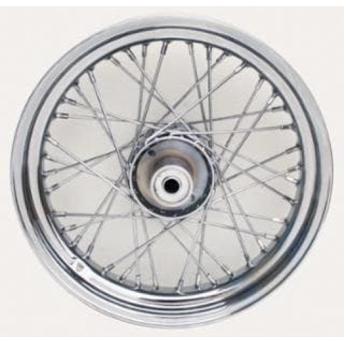 PartzBiz HD: 4401799-Ultima 36-605 Chrome 40 Spoke 16 x 3.5 ล้อหลังดิสก์เดี่ยว Harley FLH 72-84 SOFTAIL Touring chopper classic old school wire custom bagger replacement best for Performance Motorcycle