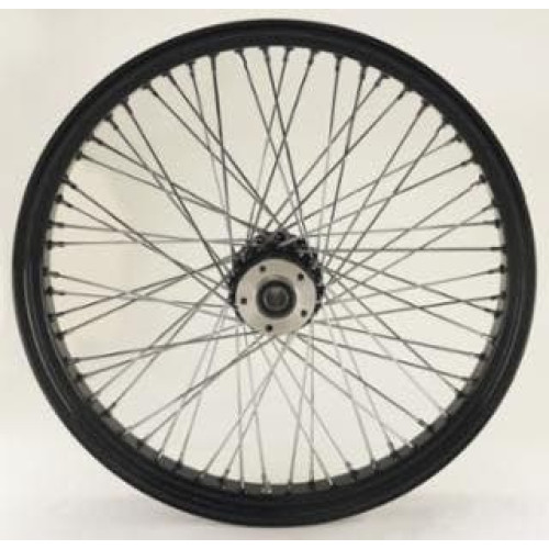 PartzBiz HD: 4401807-Ultima 36-656 Black / Chrome Billet 60 Spoke 26 x 3.5 ” ล้อหน้าดิสก์คู่ 1 ” เพลา 00-07 Harley Davidson Custom Chopper Bike Motorcycle Rim Classic Upgrade Replacement