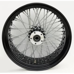 PartzBiz HD MW36-660 - Ultima 36-660 Black / Chrome Billet 60 Spoke 18 x 8.5 ”ล้อหลัง 1 ” Axle 00-07 Harley Davidson Custom Chopper Bike Motorcycle Rim Classic Upgrade Replacement