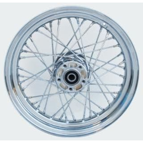 PartzBiz HD: 4401771-Ultima 36-733 Chrome 40 Spoke 16 x 3 ล้อหน้า 00-06 Harley Davidson Softail Dyna FX FLS FLST FXD FXDWG chopper classic old school wire custom bagger replacement ดีที่สุดสำหรับรถจักรยานยนต์สมรรถนะสูง