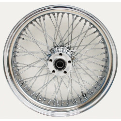 PartzBiz HD MW36-969 - ล้อหลัง Ultima 36-970 Chrome 60 Spoke พร้อมดุม Billet 18”x 5.50” เพลา 1”