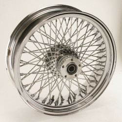 PartzBiz HD MW36-971 - ล้อหลัง Ultima 36-971 Chrome 80 Spoke พร้อมดุม Billet 16”x 3.5” เพลา 1” SOFTAIL HARLEY DAVIDSON
