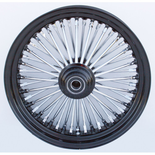PartzBiz HD: 4401747-Ultima 37-511 Black Fat King 48 Spoke Rear Wheel พร้อมดุม Billet 16 ”x3.5 ” เพลา 1 ”