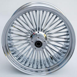 PartzBiz HD MW37-511 - ล้อหลัง Ultima 37-511 Chrome Fat King 48 ก้านพร้อมดุมเหล็กแท่ง 18 ”x8.5 ” เพลา 1 ”