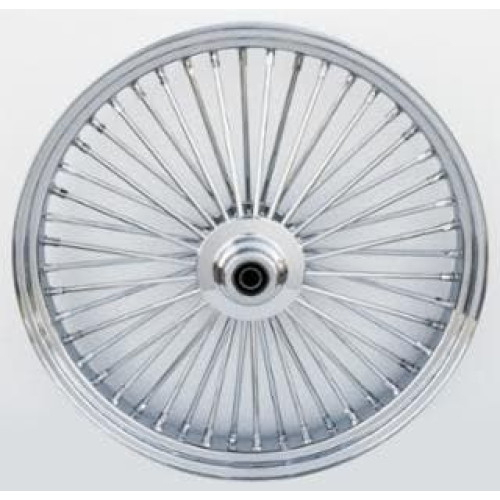 PartzBiz HD: 4401761-Ultima 37-540 Chrome 48 King Spoke 26 x 3.5” ล้อหลังดิสก์เดี่ยว 1” เพลา 00-07 Harley Davidson Custom Chopper Bike Motorcycle Rim Classic Upgrade Replacement