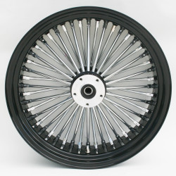 PartzBiz HD MW37-547 - Ultima 37-547 Black Fat King 48 Spoke ล้อหลัง 17 ”x6” Custom Harley