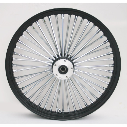 PartzBiz HD: 4401766-Ultima 37-549 Black Fat King 48 Spoke Front Wheel พร้อมดุม Billet 23 ”x3.5 ” เพลา 1 ”