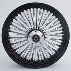 PartzBiz HD MW37-538 - Ultima 37-538 Black Fat King 48 Spoke ล้อหลัง 16 ”x3.5” Custom Harley
