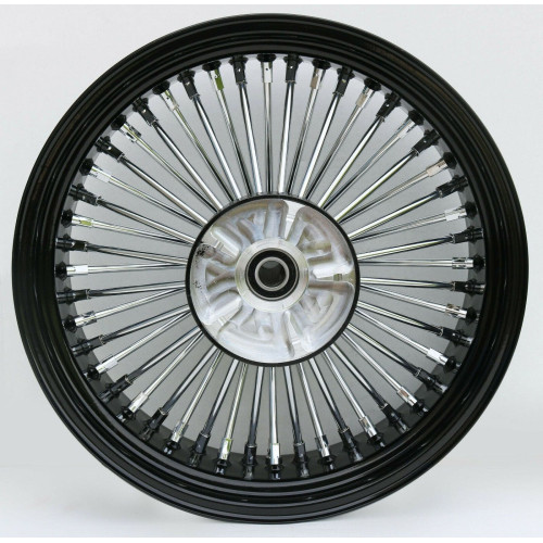 PartzBiz HD: 4401729-Ultima 37-581 Black & Chrome 48 King Spoke 18" x 5.5" Rear Wheel Cush Harley  touring electra road glide tri tour king