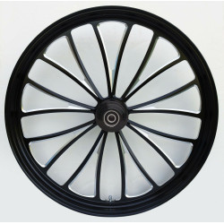 PartzBiz HD MW37-660 - ล้อหน้าอลูมิเนียม Ultima 37-627 Black Manhattan 26”x3.5” Single Rotor