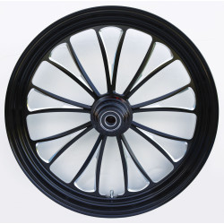 PartzBiz HD MW37-666 - ล้อหน้าอลูมิเนียม Ultima 37-666 Black Manhattan 21 ”x3.5” Single Rotor