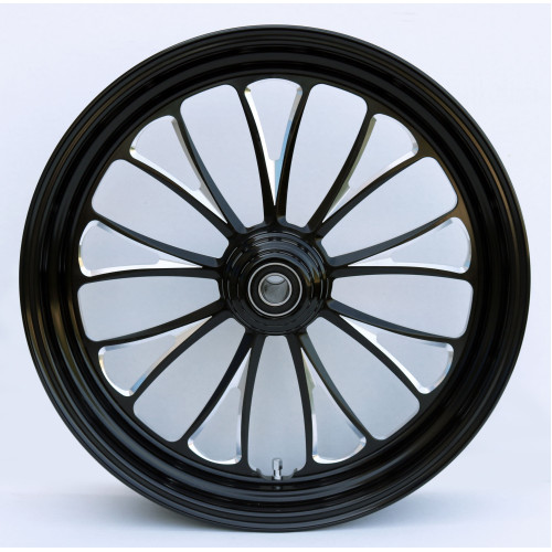 PartzBiz HD: 4401694-ล้อหน้าอลูมิเนียม Ultima 37-668 Black Manhattan 18 ”x3.5” Single Rotor PartzBiz HD: 4401694-ล้อหน้าอลูมิเนียม Ultima 37-668 Black Manhattan 18 ”x3.5” Single Rotor