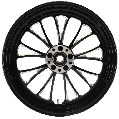 PartzBiz HD: 4401697-Ultima 37-672 Black Manhattan อลูมิเนียมล้อหลัง 16 x3.5 Custom Harley Davidson Chopper Bike อัพเกรดเปลี่ยนขอบ