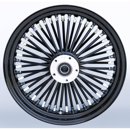 PartzBiz HD: 4401664-Ultima 37-727 Black Fat King 48 Spoke ล้อหลัง 16 ”x3.5” Custom Harley