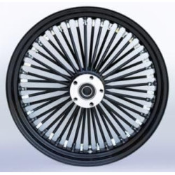 PartzBiz HD MW37-728 - Ultima 37-728 สีดำ 48 King Spoke 18x3.5 ล้อหลัง 1 เพลา 00-07 Harley Davidson Custom Chopper Bike ขอบรถจักรยานยนต์ Classic Upgrade Replacement