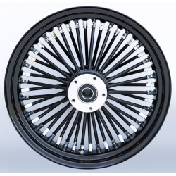 PartzBiz HD MW37-729 - Ultima 37-729 Black Fat King 48 Spoke ล้อหลัง 18 ”x5.5” Custom Harley