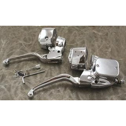 PartzBiz HD MW47-256 - Ultima 47-256 Chrome Handlebar Control Kit 9/16" Bore MC 96-04 H-D Sportster XL | 47-256