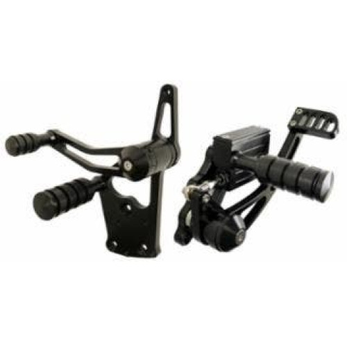 PartzBiz HD: 4401653-Ultima 47-331 Black Billet Aluminium Forward Controls 2000+ Harley Big Twin
