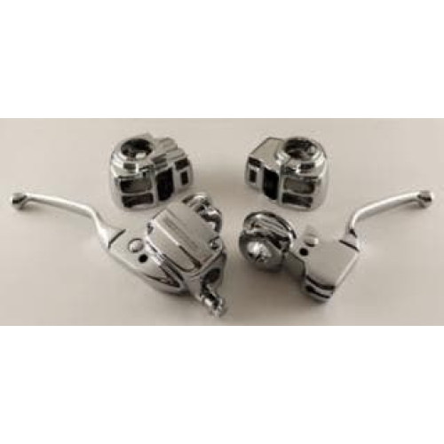 PartzBiz HD: 4401662-Ultima 47-705 Chrome Handlebar Control Kit 11/16" Bore MC 96-07 Harley Touring | 47-705 PartzBiz HD: 4401662-Ultima 47-705 Chrome Handlebar Control Kit 11/16" Bore MC 96-07 Harley Touring | 47-705